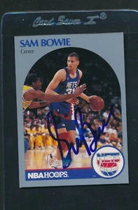 1990/91 Hoops #194 Sam Bowie NJ Nets Signed Auto *A1170 - Picture 1 of 1