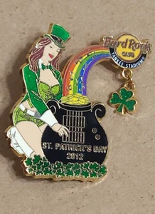 Hard Rock Cafe NY Yankee Stadium St. Patrick's Day Girl Pin series 2012 LE-100 - Picture 1 of 2