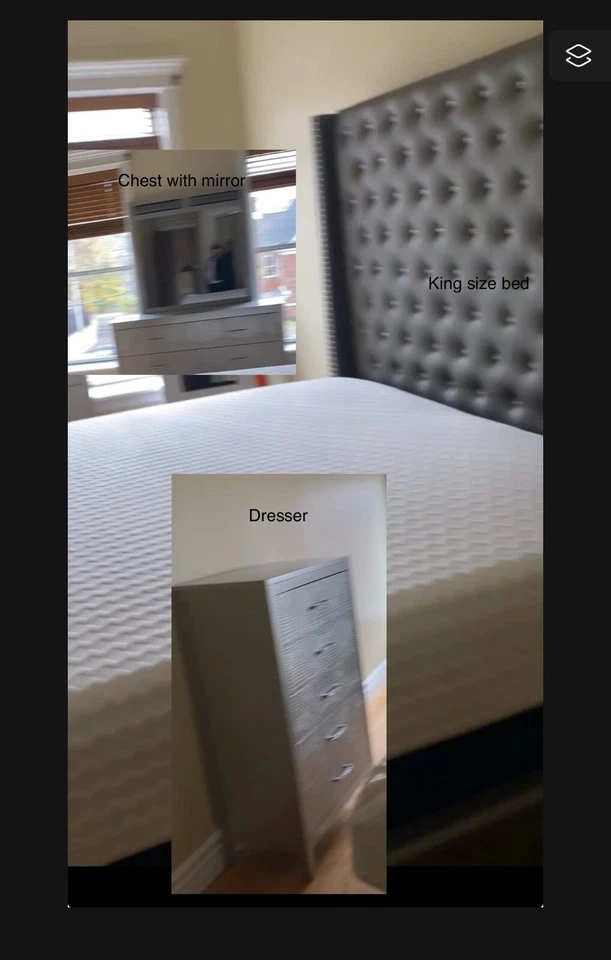 king size bedroom set furniture used - Image 1 of 1