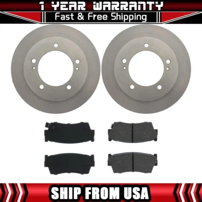 For 1989 1990 1997 Geo Tracker Centric Front Brake Rotors Ceramic Brake Pads Set - Image 1 of 4