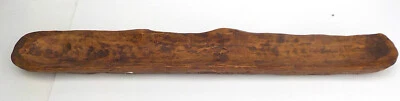 HAND CARVED WOODEN BAGUETTE TRENCH BOWL RUSTIC TRENCHER BREAD BOWL 40 1/2" - Image 1 of 3