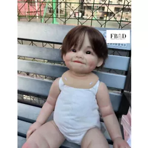 28 Zoll realistische Reborn Baby Puppe bemalt Kit Kleinkind Mädchen verwurzelte Haare handgefertigtes Spielzeug - Bild 1 von 6
