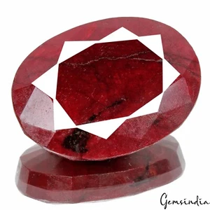 300 kt natürlicher roter Rubin oval facettierte Erde abgebaut lose Madagaskar riesiger Edelstein - Bild 1 von 5