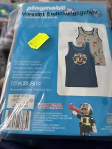 2er Pack Jungen Unterhemden Größe 110/116 Playmobil Neu/OVP - Bild 1 von 2