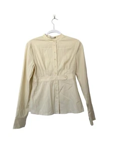 Scanlan Theodore Womens Long Sleeve Blouse Size 8 in Light Beige/Yellow - Bild 1 von 6