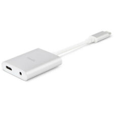 Moshi USB Type-C Universal Digital Audio Adapter with Charging (Silver)