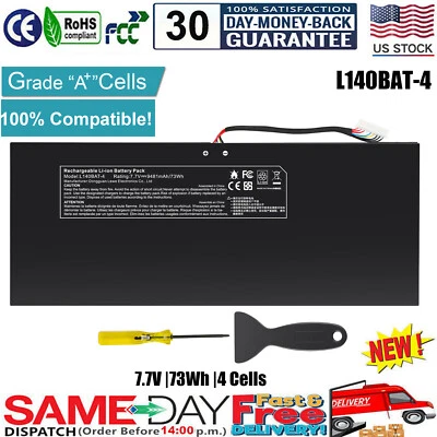 Batería L140BAT-4 para CLEVO L140CU L141CU L140MU L141MU 2ICP5/50/112 VÍA 14 RÁPIDO Foto 1 de 4