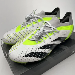 Adidas Predator Accuracy.1 FG Low Soccer Cleats Shoes White GZ0032 Mens Sz 9 - Picture 1 of 10