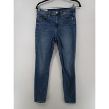 Gap Womens 6 Regular Fit High Rise Denim Skinny Jeans Blue