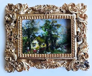 Original Paintings Miniature Baroque Gold Frame For Collectors Interior Gift - Picture 1 of 7