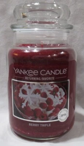 Yankee Candle Large Jar 22 oz 110-150 hrs Returning Favorite BERRY TRIFLE red - Picture 1 of 4