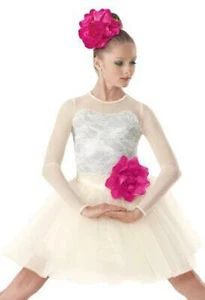 Dance Costume Medium Adult Ivory Weissman 8298 Lyrical Ballet Contemporary Tutu - Picture 1 of 2