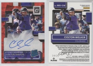 2022 Panini Donruss Optic Red Cracked Ice Prizm /25 Colton Welker Rookie Auto RC