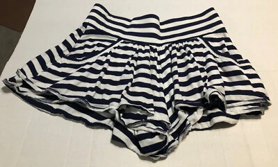 Pantalones cortos culotte EXPRESS para mujer - negros, blancos a rayas - bolsillos - talla S Foto 1 de 4