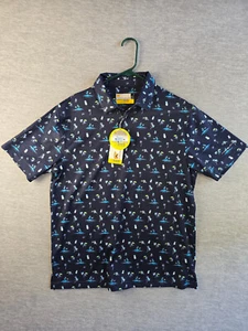 Polo de golf Jack Nicklaus Tropical Beach Eco Choice UPF-50 azul marino mediano - Imagen 1 de 9