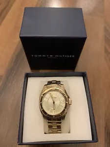 Tommy Hilfiger Damenuhr Gold Uhr - Bild 1 von 9