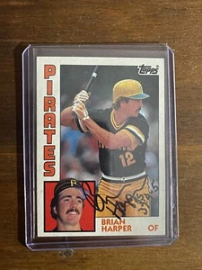 1984 Topps Brian Harper Autographed Card Pittsburgh Pirates No COA - Picture 1 of 2