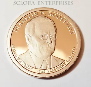 2014 S Franklin D. Roosevelt Presidenziale *PROVA* Moneta **SPEDIZIONE GRATUITA** - Foto 1 di 3
