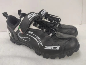 SIDI Mens 10 EU 43 Epic Mountain Bike Cycling Shoes Black White MTB Cleats - Picture 1 of 11