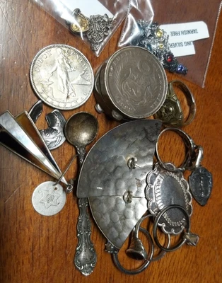 Marked Sterling Jewelry & Coins Lot--83 Grams - Image 1 of 4