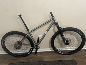 Titanium Gravel Drop Bar 29r - Large Frame, Fork, Dropper Post, Wheels Only - Picture 1 of 11