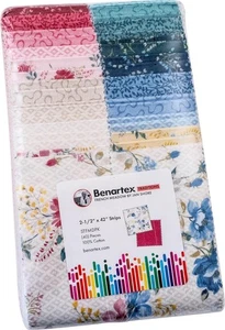 Benartex - French Meadow 2,5 Zoll Streifen-Kuchen 40 Stück - Bild 1 von 2