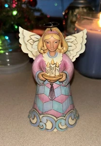 Figura angelo di Natale Jim Shore Heartwood Creek Love Lights The Way dimensioni pinta - Foto 1 di 8