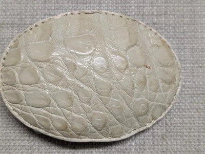 Hebilla de cinturón vintage PIEL DE COCODRILO OCCIDENTAL artesanal cuero vaquero Foto 1 de 4