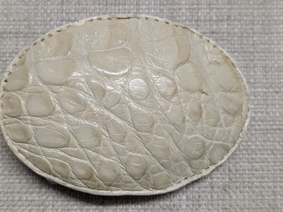 Hebilla de cinturón vintage PIEL DE COCODRILO OCCIDENTAL artesanal cuero vaquero Foto 1 de 4