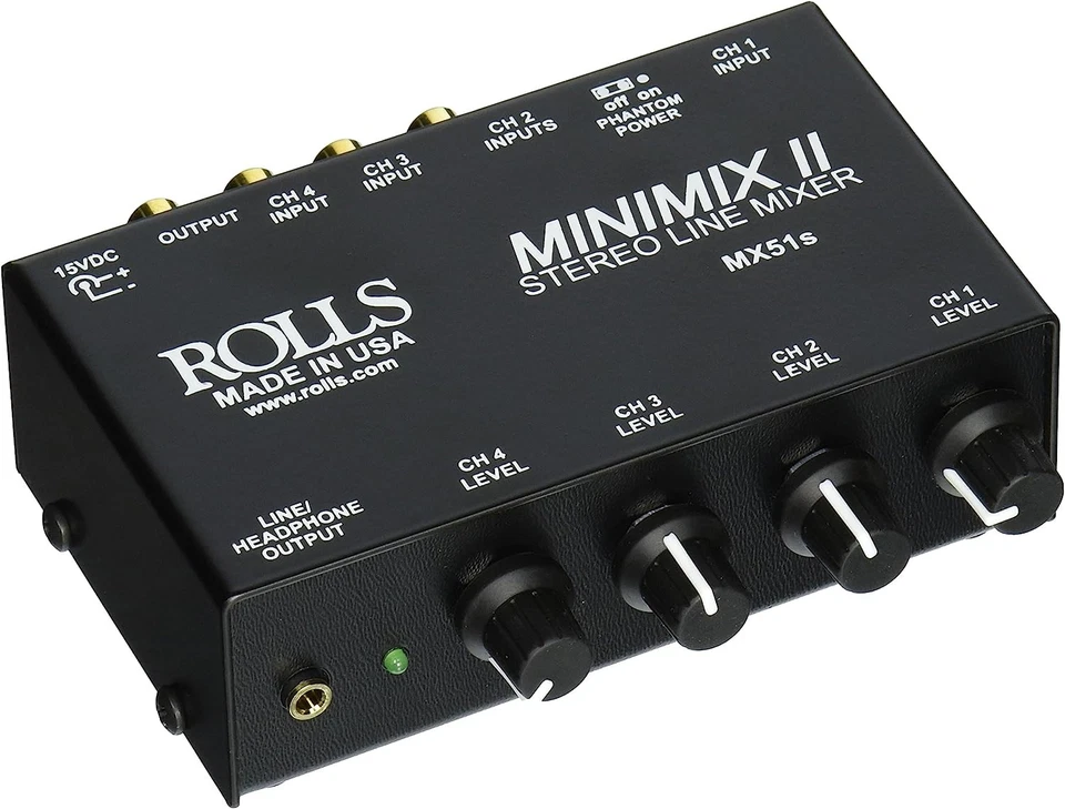 Rolls MX51S Mini Mix 2 Four-Channel Stereo Line Mixer - Image 1 of 3