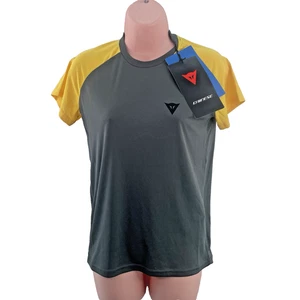 Camiseta deportiva de ciclismo para mujer Dainese HG Ramla de manga corta, talla S, gris/amarillo - Imagen 1 de 17