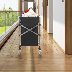 Laundry Cart with Wheels, Foldable Laundry Cart, Laundry Cart for Home Hotel - Picture 1 of 12