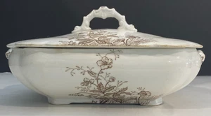 Halbporzellan Henry Alcock & Co Floral Deckelschale Cobridge England 10 cm - Bild 1 von 13