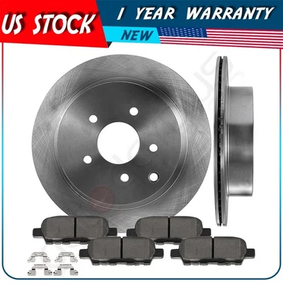 Rotores de freno traseros ventilados y pastillas de cerámica para Infiniti QX70 2014-2017 3,7 L Foto 1 de 4