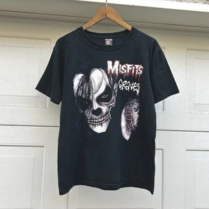 Vintage Misfits Punk Band Tee 90s Graves Rare Demon Night Tag Size M Faded Black - Bild 1 von 9