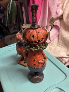Personaggio zucca Halloween vintage ceramica 14” anni 80 - Foto 1 di 6