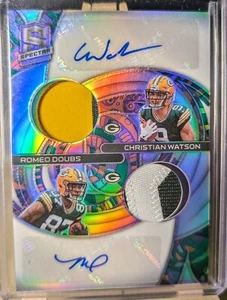 /5 Christian Watson Romeo Doubs RC Dual Patch Auto 2022 Spectra GB Packers 🧀💚 - Bild 1 von 9