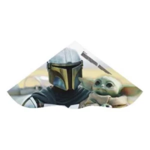 Star Wars The Mandalorian 42-Inch-Wide Poly Kite Handle Line & SkyTails SkyDelta - Picture 1 of 12