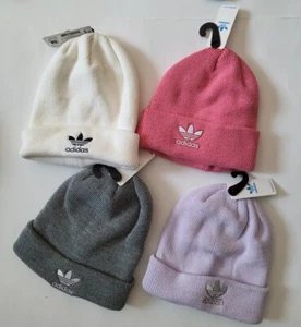 Adidas originals women's Trefoil cuffed beanie 1 ski hat Purple Pink Black Gray - Picture 1 of 16