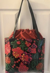MOSCHINO Tooled LEATHER Embossed Floral Design Tote Shoulder Bags by Redwall - Picture 1 of 16