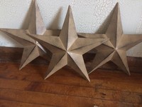 RUSTIC BLACK BARN STAR 14/" PRIMITIVE COUNTRY FARMHOUSE DECOR Set of 3