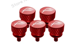 M3.5 Colored PC computer case thumb screws with logo(Ships same day from PA, US) - Afbeelding 1 van 9