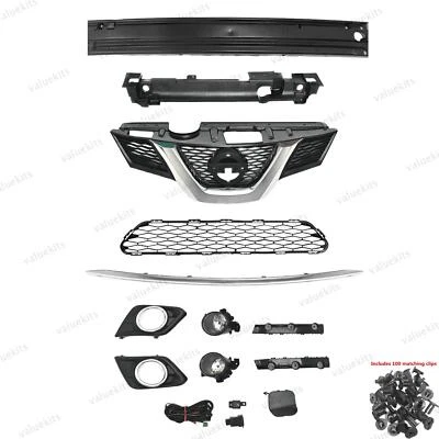 12PC For Rogue 2014-2016 Bumper Radiator Support Cover Grille Mesh Fog light Kit — 第 1/4 张图片