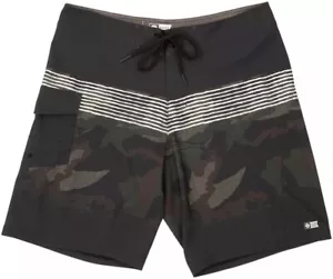 Salty Crew Men's Boardshorts Size 32 Pinnacle Angler Camo Fish Black Swim NEW - Picture 1 of 6