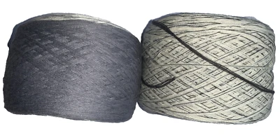 2 x BOBBEL Farbverlauf  Schurwolle(Merino)+Baumwolle *Grey  Stones*  4fädig - Bild 1 von 2