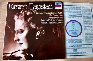 DECCA GRV 26 WAGNER DIE WALKURE ACT I LP FLAGSTAD KNAPPERTSBUSCH (1983) EX++ - Picture 1 of 2