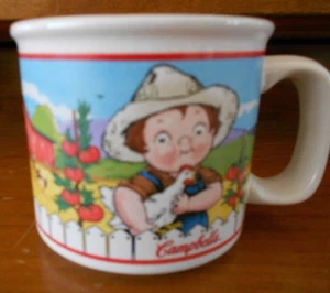 CAMPBELLS SOUP KIDS AND FARM SOUP COFFEE MUG HOUSTON HARVEST GIFT PRODUCTS 2001 - Picture 1 of 2