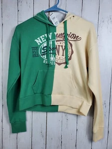 Tilly’s Full Tilt Women's Juniors Sz Medium New York Hoodie Sweatshirt Green NWT - Picture 1 of 9