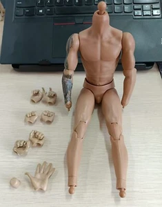 Modellino Corpo Muscolare Flessibile Uomo Tatuaggio 1/6 per Action Figure Maschio 12" Soldatino Giocattoli - Foto 1 di 7
