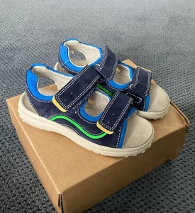 Sandalias Naturino Niños Azul Marino Correa UE Talla 28 Gamuza y Malla Caja Dañada - Imagen 1 de 5